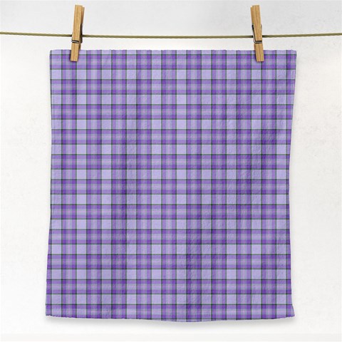 Purple Plaid Tartan 2 Face Towel from ArtsNow.com Front