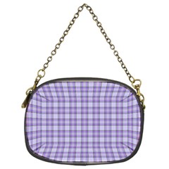 Purple Plaid Tartan 2 Chain Purse (Two Sides) from ArtsNow.com Front