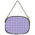 Purple Plaid Tartan 2 Chain Purse (Two Sides)