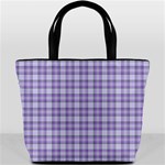 Purple Plaid Tartan 2 Bucket Bag