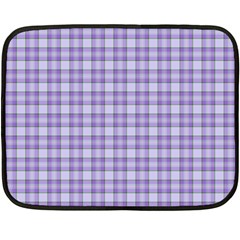 Purple Plaid Tartan 2 Two Sides Fleece Blanket (Mini) from ArtsNow.com 35 x27  Blanket Front