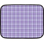 Purple Plaid Tartan 2 Two Sides Fleece Blanket (Mini)