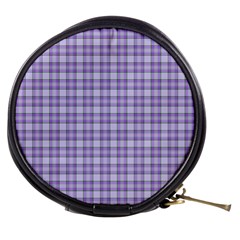 Purple Plaid Tartan 2 Mini Makeup Bag from ArtsNow.com Front