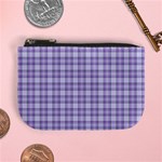 Purple Plaid Tartan 2 Mini Coin Purse