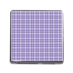 Purple Plaid Tartan 2 Memory Card Reader (Square 5 Slot)