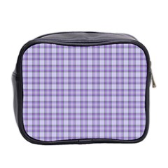 Purple Plaid Tartan 2 Mini Toiletries Bag (Two Sides) from ArtsNow.com Back