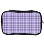 Purple Plaid Tartan 2 Toiletries Bag (Two Sides)