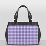 Purple Plaid Tartan 2 Oversize Office Handbag