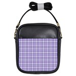 Purple Plaid Tartan 2 Girls Sling Bag