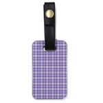 Purple Plaid Tartan 2 Luggage Tag (one side)