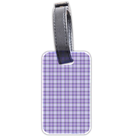 Purple Plaid Tartan 2 Luggage Tag (two sides) from ArtsNow.com Front