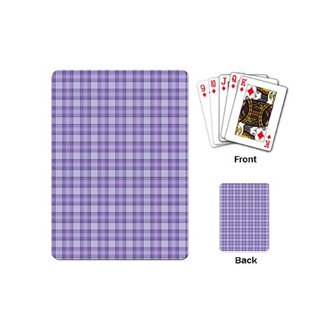 Purple Plaid Tartan 2 Playing Cards Single Design (Mini) from ArtsNow.com Back