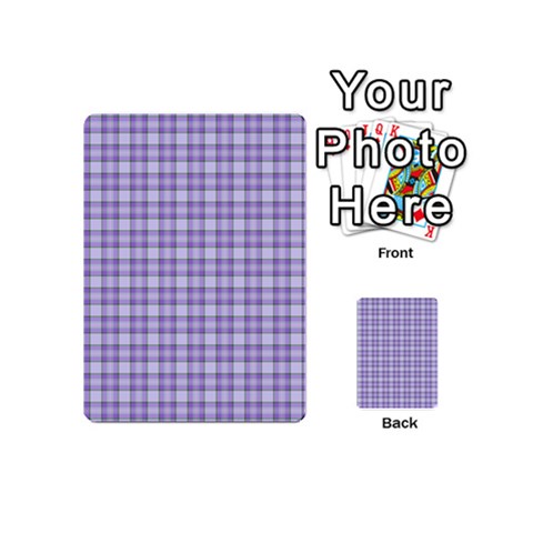 Purple Plaid Tartan 2 Playing Cards 54 Designs (Mini) from ArtsNow.com Back