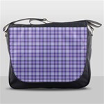 Purple Plaid Tartan 2 Messenger Bag