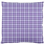 Purple Plaid Tartan 2 Large Cushion Case (One Side)