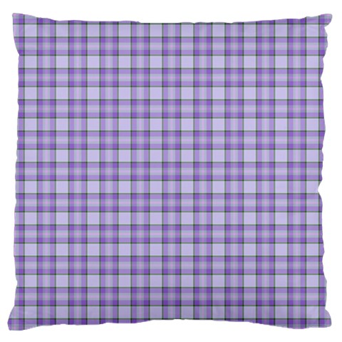 Purple Plaid Tartan 2 Large Cushion Case (Two Sides) from ArtsNow.com Front