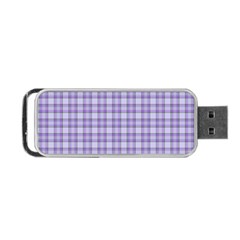 Purple Plaid Tartan 2 Portable USB Flash (Two Sides) from ArtsNow.com Front