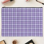 Purple Plaid Tartan 2 Cosmetic Bag (XXXL)