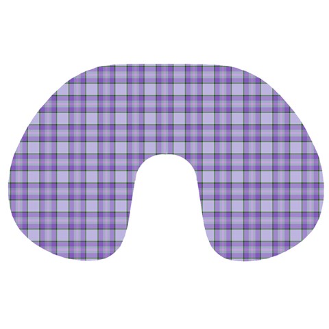 Purple Plaid Tartan 2 Travel Neck Pillow from ArtsNow.com Front