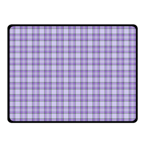 Purple Plaid Tartan 2 Two Sides Fleece Blanket (Small) from ArtsNow.com 45 x34  Blanket Front