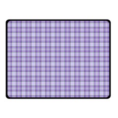 Purple Plaid Tartan 2 Two Sides Fleece Blanket (Small) from ArtsNow.com 45 x34  Blanket Front