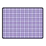 Purple Plaid Tartan 2 Two Sides Fleece Blanket (Small)