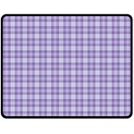 Purple Plaid Tartan 2 Two Sides Fleece Blanket (Medium)