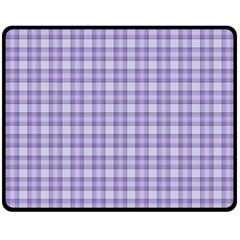 Purple Plaid Tartan 2 Two Sides Fleece Blanket (Medium) from ArtsNow.com 58.8 x47.4  Blanket Back