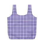 Purple Plaid Tartan 2 Full Print Recycle Bag (M)