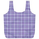 Purple Plaid Tartan 2 Full Print Recycle Bag (XL)