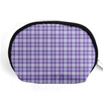 Purple Plaid Tartan 2 Accessory Pouch (Medium)