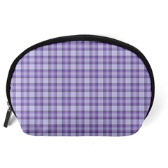 Purple Plaid Tartan 2 Accessory Pouch (Large) from ArtsNow.com Back