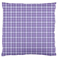 Purple Plaid Tartan 2 Standard Premium Plush Fleece Cushion Case (Two Sides) from ArtsNow.com Front