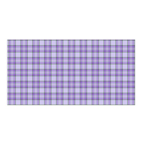 Purple Plaid Tartan 2 Satin Shawl 45  x 80  from ArtsNow.com Front