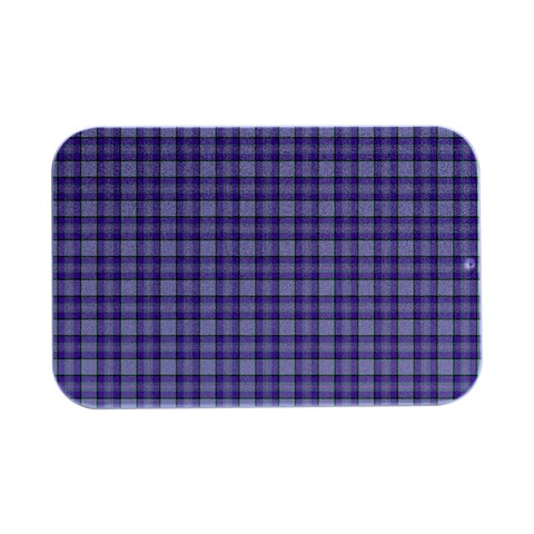 Purple Plaid Tartan 2 Open Lid Metal Box (Silver)   from ArtsNow.com Front