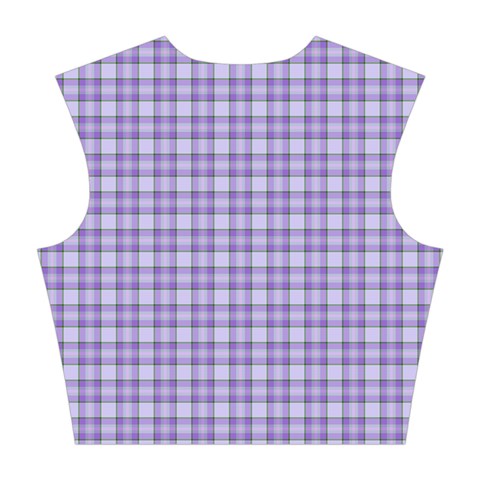 Purple Plaid Tartan 2 Cotton Crop Top from ArtsNow.com Back