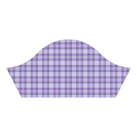 Purple Plaid Tartan 2 Cotton Crop Top from ArtsNow.com Left Sleeve