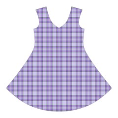 Purple Plaid Tartan 2 Short Sleeve V Front