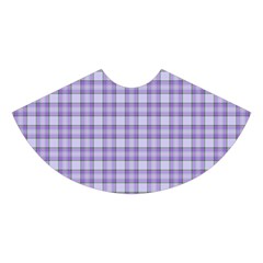 Purple Plaid Tartan 2 Midi Sleeveless Dress from ArtsNow.com Skirt Front