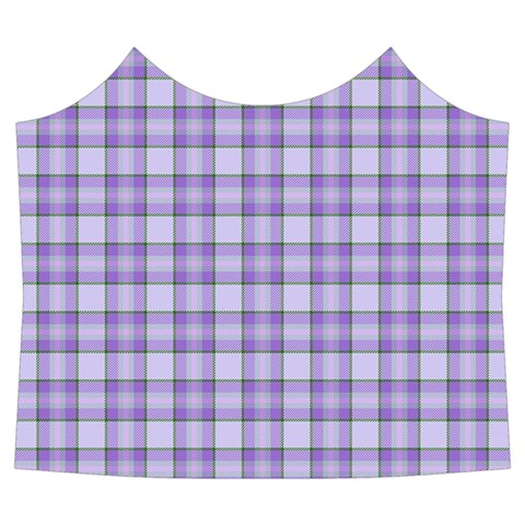 Purple Plaid Tartan 2 Spaghetti Top Long Pants Satin Pajamas Set from ArtsNow.com Front