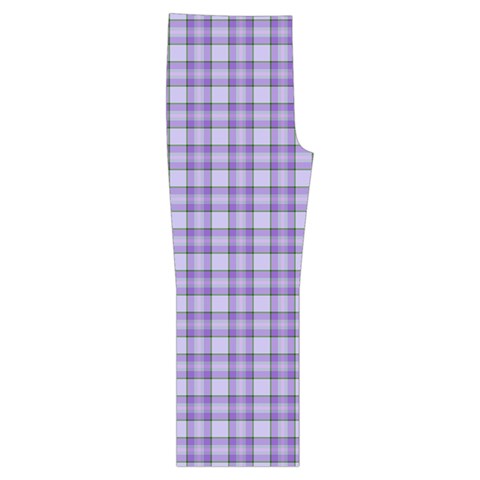 Purple Plaid Tartan 2 Spaghetti Top Long Pants Satin Pajamas Set from ArtsNow.com Front Bottom Right