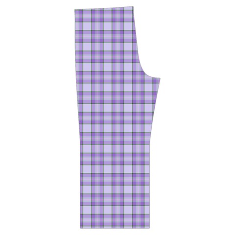 Purple Plaid Tartan 2 Spaghetti Top Long Pants Satin Pajamas Set from ArtsNow.com Back Bottom Left