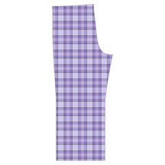 Purple Plaid Tartan 2 Spaghetti Top Long Pants Satin Pajamas Set from ArtsNow.com Back Bottom Left