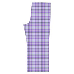 Purple Plaid Tartan 2 Spaghetti Top Long Pants Satin Pajamas Set from ArtsNow.com Back Bottom Right