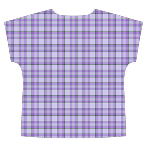 Purple Plaid Tartan 2 Short Sleeve Long Pants Satin Pajamas Set from ArtsNow.com Back