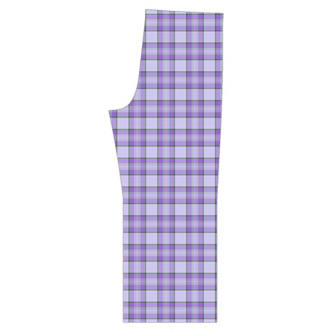 Purple Plaid Tartan 2 Short Sleeve Long Pants Satin Pajamas Set from ArtsNow.com Back Bottom Right