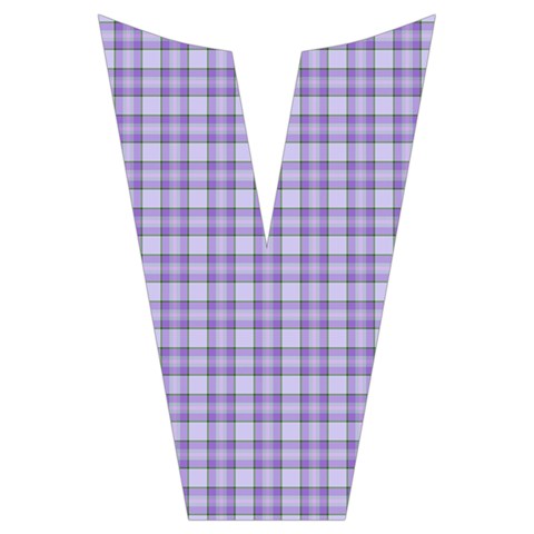 Purple Plaid Tartan 2 Short Sleeve Long Pants Satin Pajamas Set from ArtsNow.com Placket