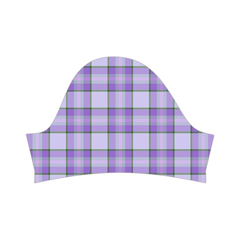 Purple Plaid Tartan 2 Kids  Short Sleeve Velvet Dress from ArtsNow.com Left Sleeve