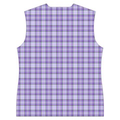 Purple Plaid Tartan 2 Women s Button Up Vest from ArtsNow.com Back