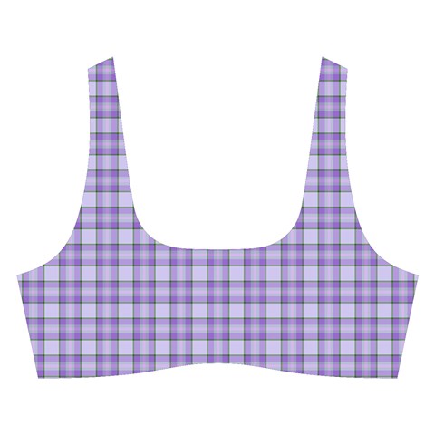 Purple Plaid Tartan 2 Cross Back Hipster Bikini Set from ArtsNow.com Front